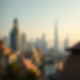 Stunning skyline of Dubai with a blend of modern architecture and traditional elements