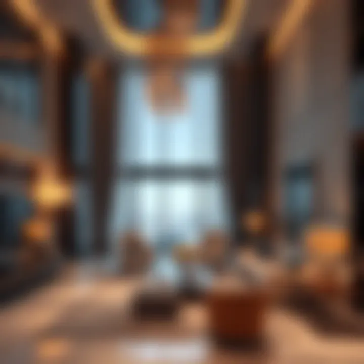 Interior design showcasing luxury living spaces in Al Diwan Tower