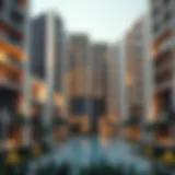 Architectural design of Al Garhoud Complex showcasing modern aesthetics