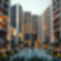 Architectural design of Al Garhoud Complex showcasing modern aesthetics