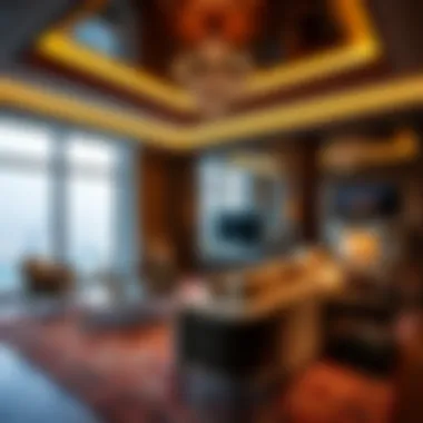 Luxurious Living Inside Al Habtoor Tower Marina Luxurious interior of a penthouse suite in Al Habtoor Tower Marina