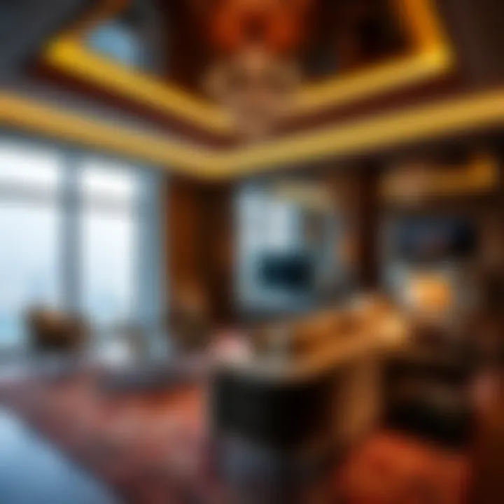 Luxurious Living Inside Al Habtoor Tower Marina Luxurious interior of a penthouse suite in Al Habtoor Tower Marina