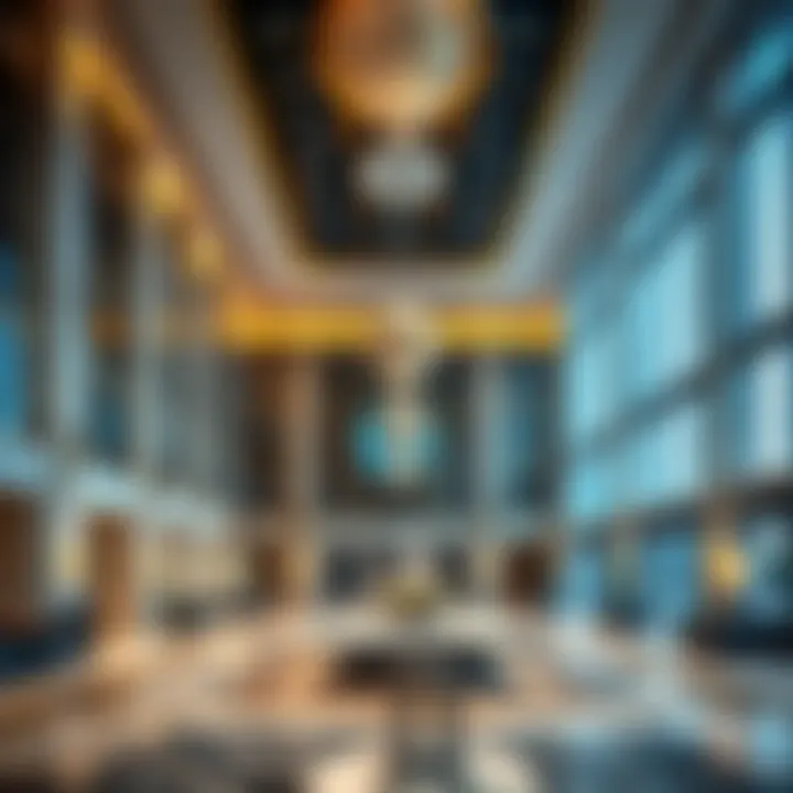 Elegant Lobby at Al Majara Tower Elegant lobby design showcasing Al Majara Tower's architecture