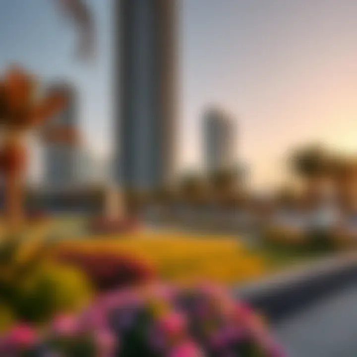 Landscaped Surroundings of Al Majara Tower Beautifully landscaped surroundings of Al Majara Tower