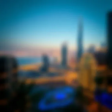 Scenic view from Al Manar Hotel Apartments overlooking Dubai's skyline