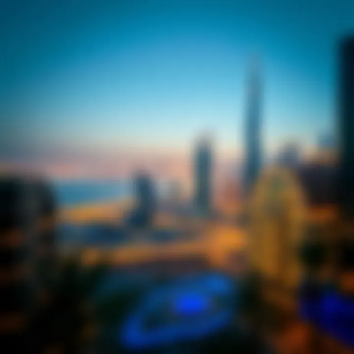 Scenic view from Al Manar Hotel Apartments overlooking Dubai's skyline