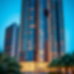 Stunning exterior view of Al Manara Tower showcasing its modern architecture