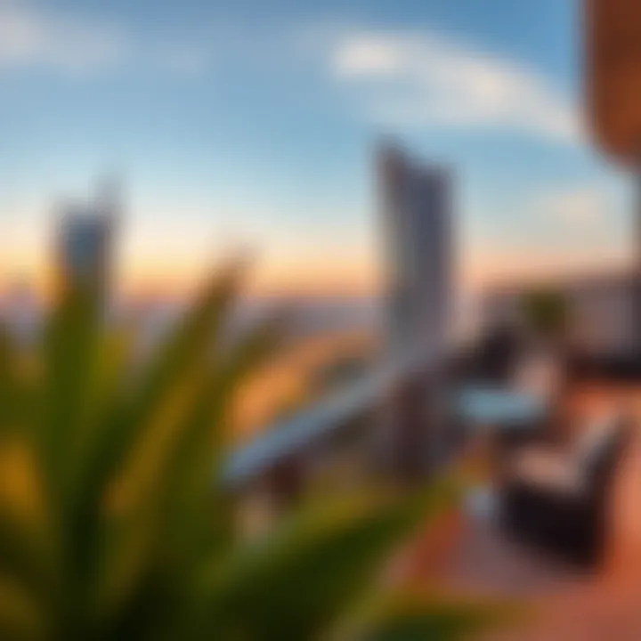 Breathtaking Balcony Views in Dubai Stunning view from the balcony of Al Nawras Hotel Apartments