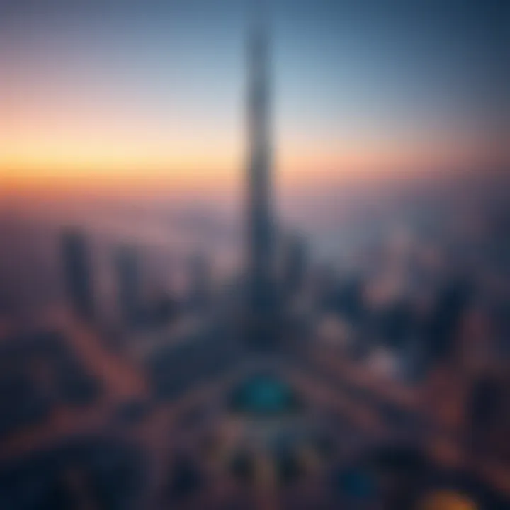 Aerial view showcasing Al Noor Tower and its surroundings