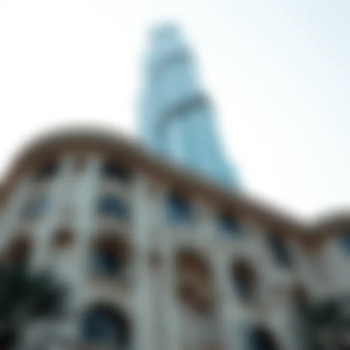 The intricate architectural details of Al Noor Tower