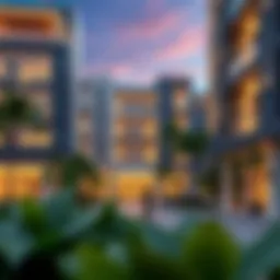 Stunning exterior view of Al Zain Residence showcasing modern architectural design