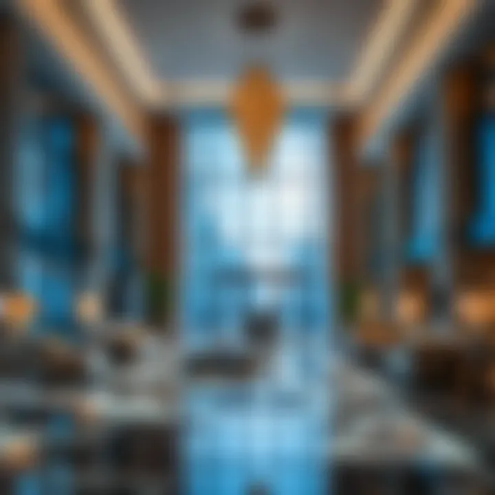 Luxurious lobby area of the Avari Building highlighting upscale decor