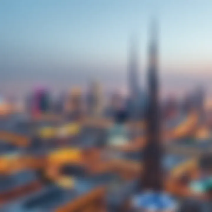 Panoramic view from the Avari Building revealing the Dubai skyline