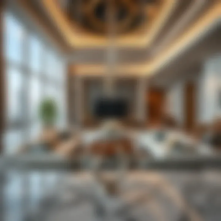Luxurious interiors showcasing opulent living spaces