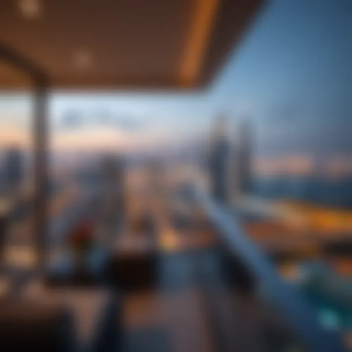 Balcony view overlooking Dubai’s skyline