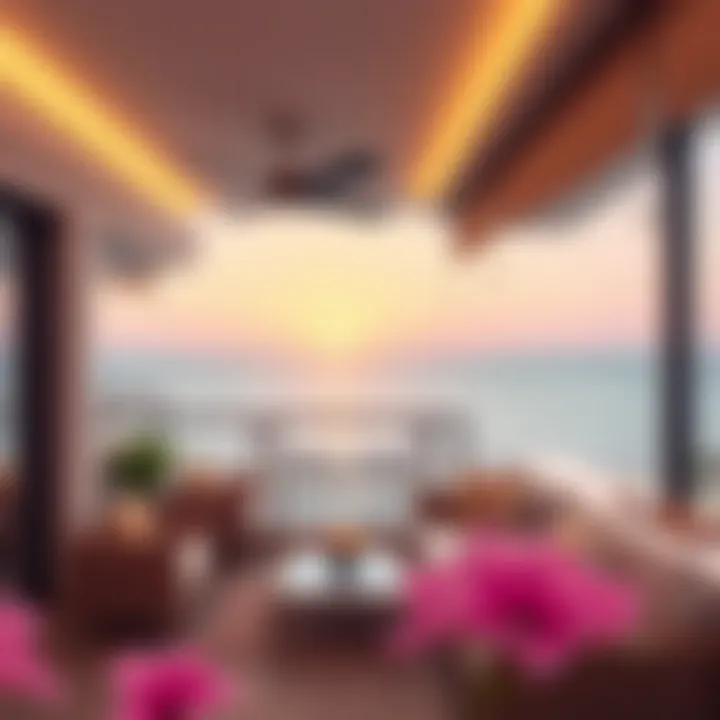 Stunning Beachfront Balconies Beachfront view from the balconies at Beach Rotana Residences