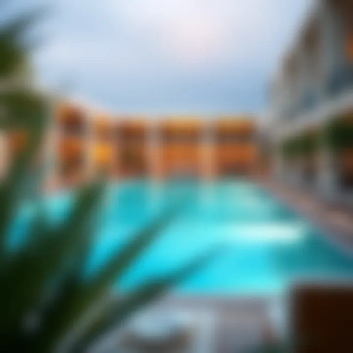 Exclusive Amenities at Binghatti Al Jaddaf Exclusive community amenities including a swimming pool and lounge area