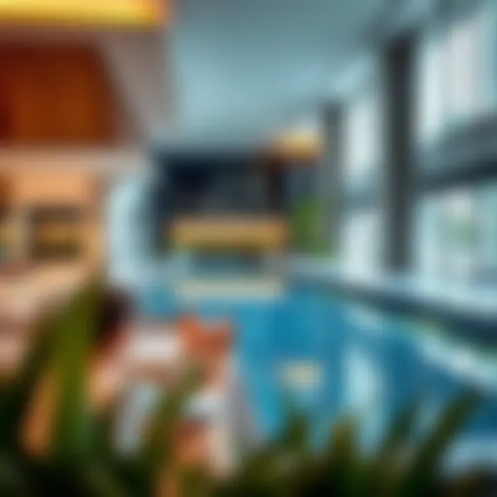 Exclusive amenities offered at Binghatti Jaddaf including pool and fitness center