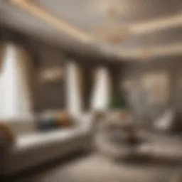 Luxurious studio interior featuring elegant furnishings