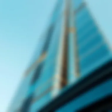 Architectural details of Burj Al Khalifa's facade