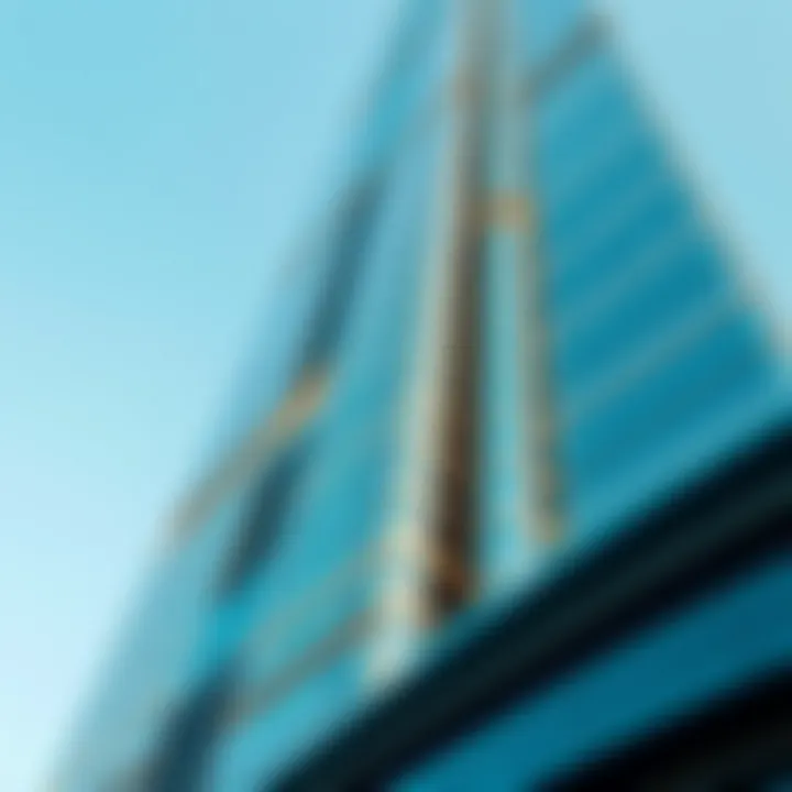 Architectural details of Burj Al Khalifa's facade