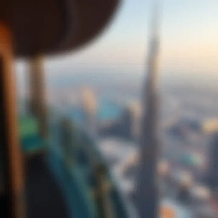 Panoramic view from the observation deck of Burj Al Khalifa