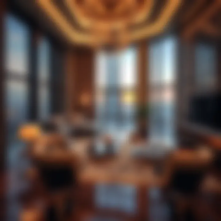 Luxurious interior design of a Burj Khalifa apartment