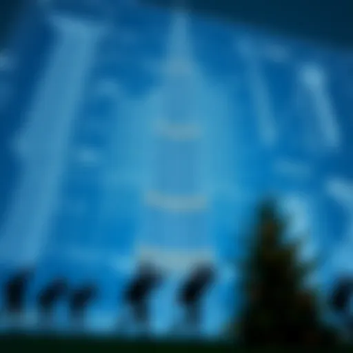 Detailed architectural blueprint of Burj Khalifa