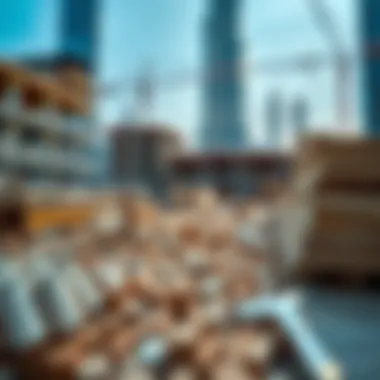 Materials used in the construction of Burj Khalifa displayed