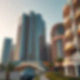 Stunning architectural view of Burj Vista 2 showcasing its modern design