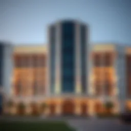 Exterior view of Burjuman Hotel showcasing its architectural elegance