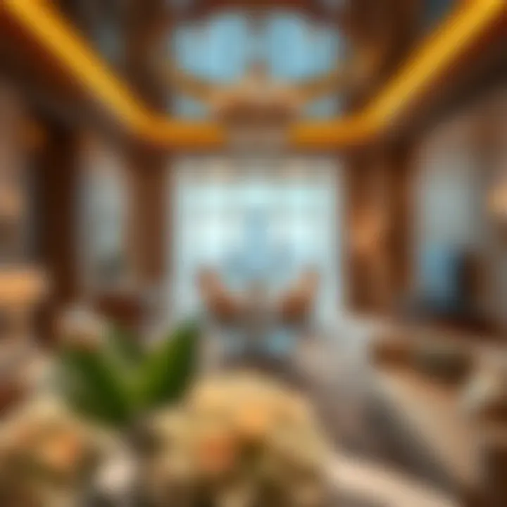 Luxurious suite interior featuring modern design and amenities