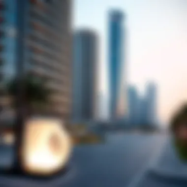 Architectural marvels of Business Bay at dusk