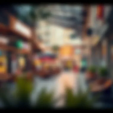 Vibrant lifestyle scene in Business Bay with cafes and boutiques