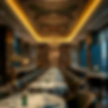 Fine dining restaurant interior featuring exquisite decor