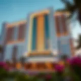 Exterior view of the Carlton Downtown Hotel showcasing its modern architecture