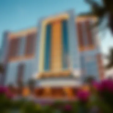 Exterior view of the Carlton Downtown Hotel showcasing its modern architecture