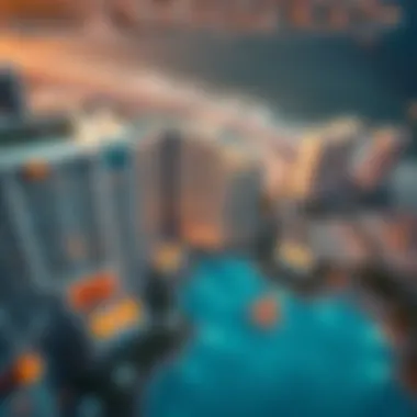 Aerial view of Cavalli Residences in Dubai showcasing the luxurious architecture