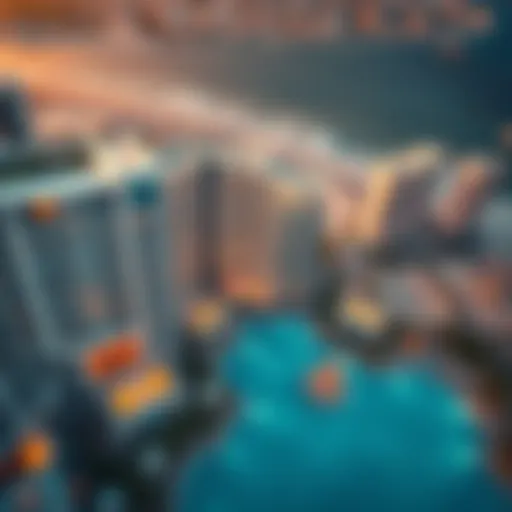 Aerial view of Cavalli Residences in Dubai showcasing the luxurious architecture