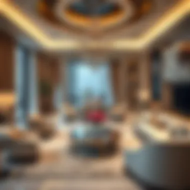 Interior of a lavish living space within Cavalli Residences featuring elegant furnishings