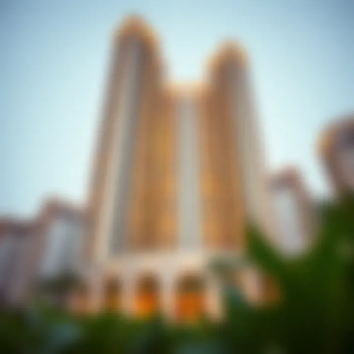 Stunning exterior view of Champions Tower One showcasing its architectural brilliance