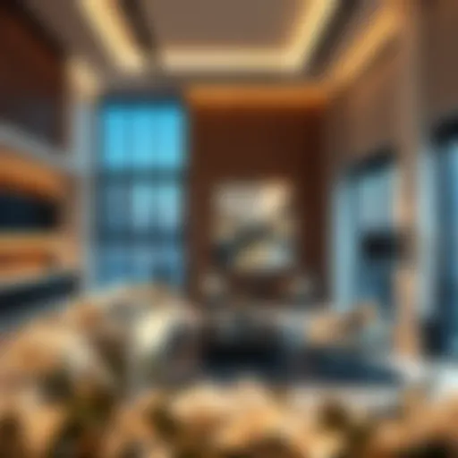 Luxurious apartment interiors showcasing modern design