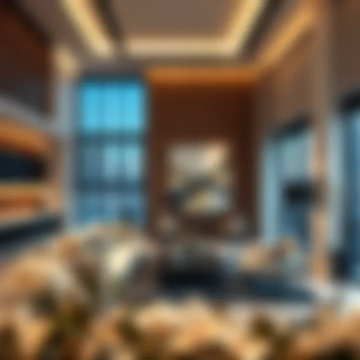 Luxurious apartment interiors showcasing modern design