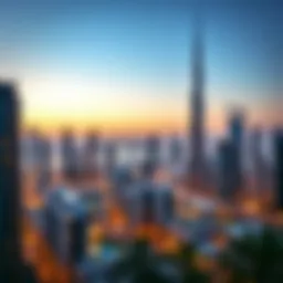Stunning skyline of Dubai showcasing luxury serviced apartments