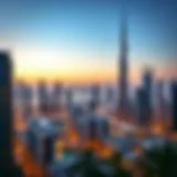 Dubai Skyline and Luxurious Living Stunning skyline of Dubai showcasing luxury serviced apartments