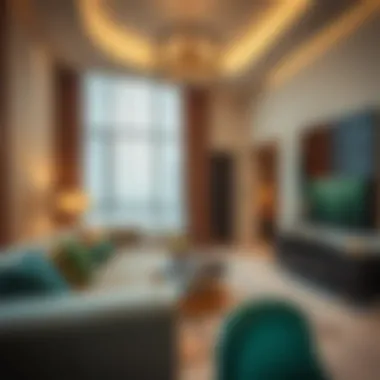 Luxurious Interior of a Serviced Apartment Elegant interior design of a serviced apartment in Dubai