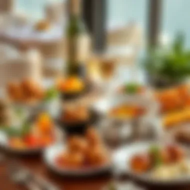 A Gastronomic Delight Luxurious brunch spread featuring gourmet dishes