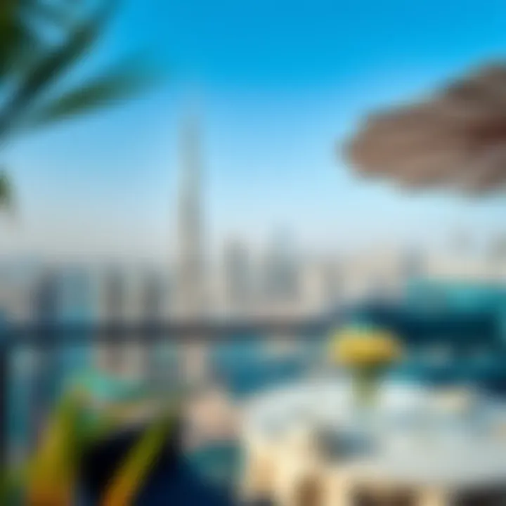 Breathtaking Views of the Dubai Skyline A stunning view from Cote d'Azur overlooking the Dubai skyline