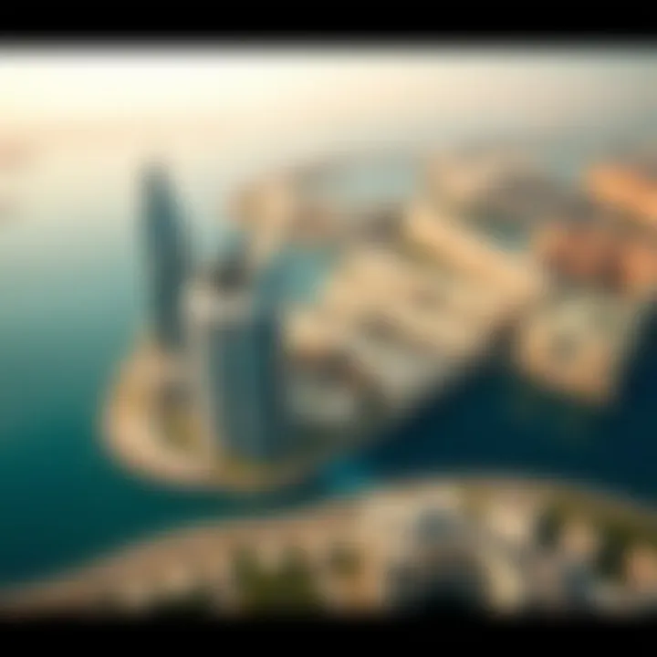 Aerial view of Cove Emaar emphasizing its prime location in Dubai