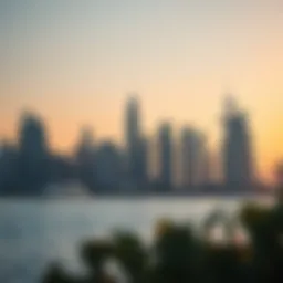 Stunning skyline view of Cove Emaar overlooking the waterfront